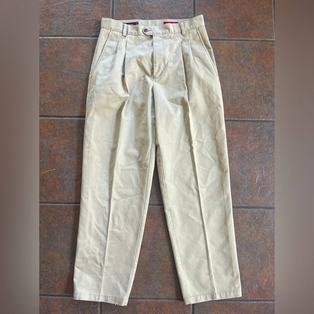 Nordstrom Men’s Khaki Dress Pants 32x30 Smart care 100% Cotton